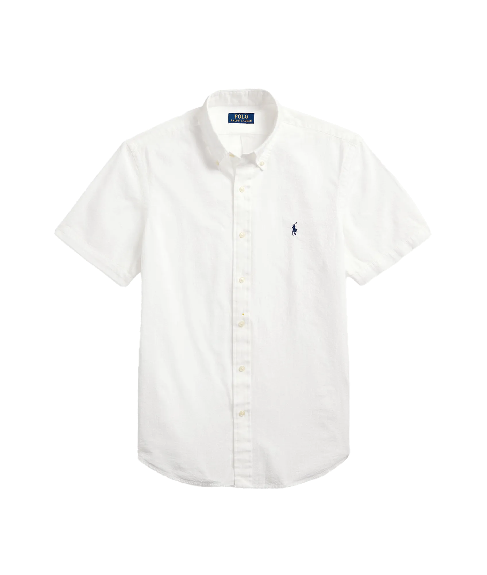 Custom Fit Seersucker Shirt - White