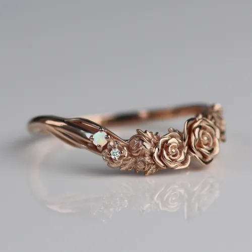 Custom Gold Rose Band  959.00