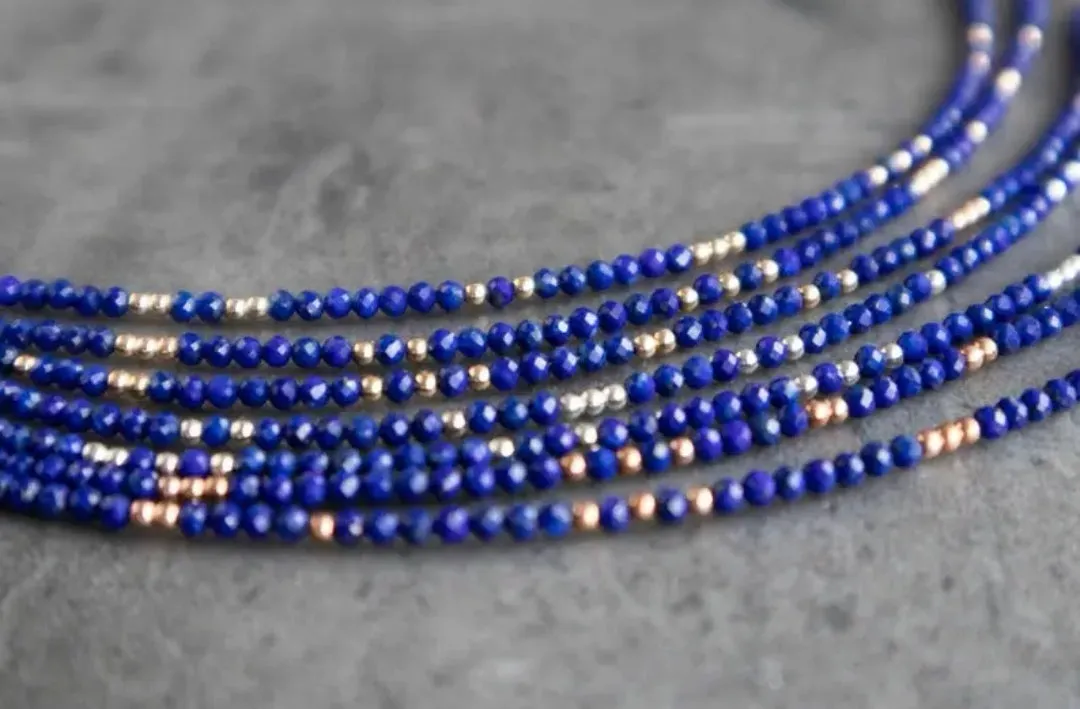 Dainty Blue Lapis Lazuli Gemstone Bracelet