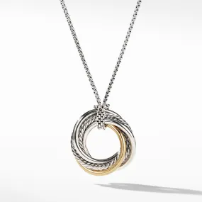 David Yurman Crossover Small Pendant Necklace with Gold