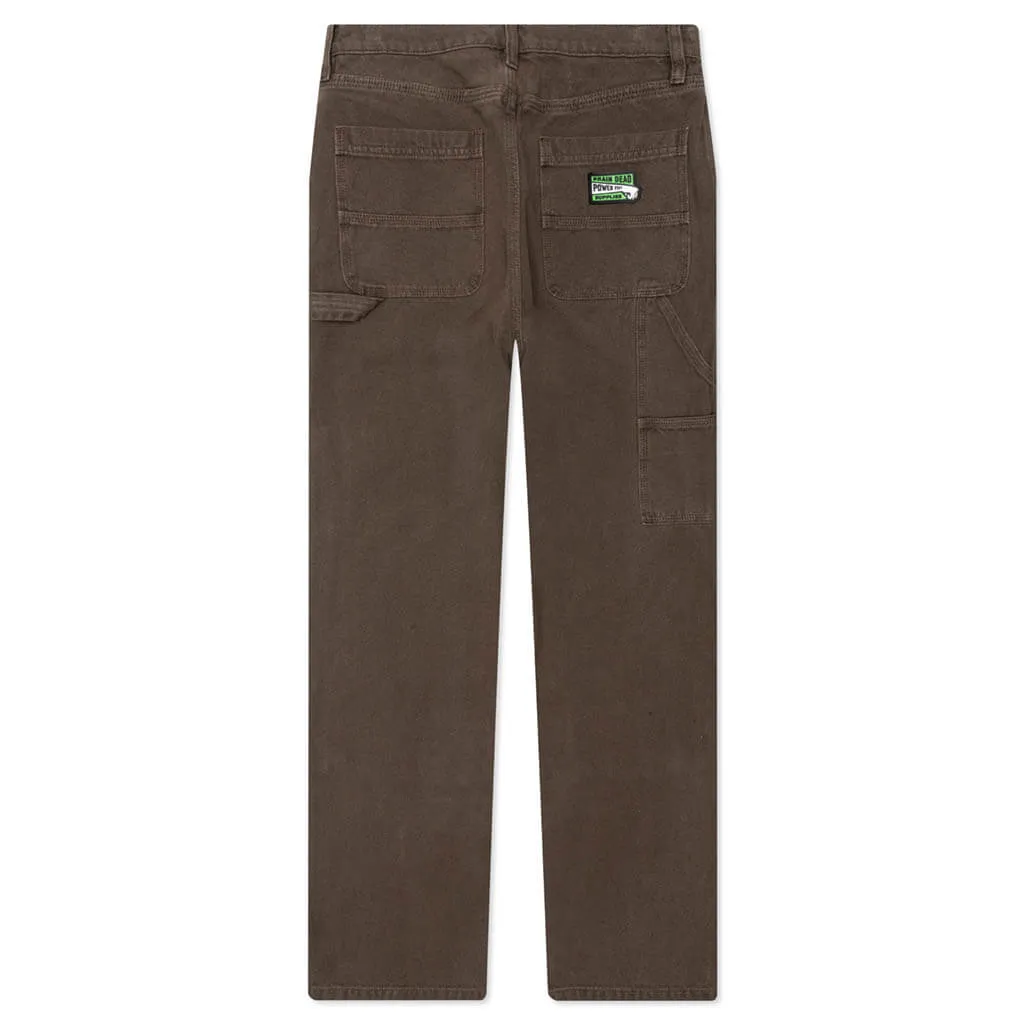 Double Knee Utility Pant - Brown