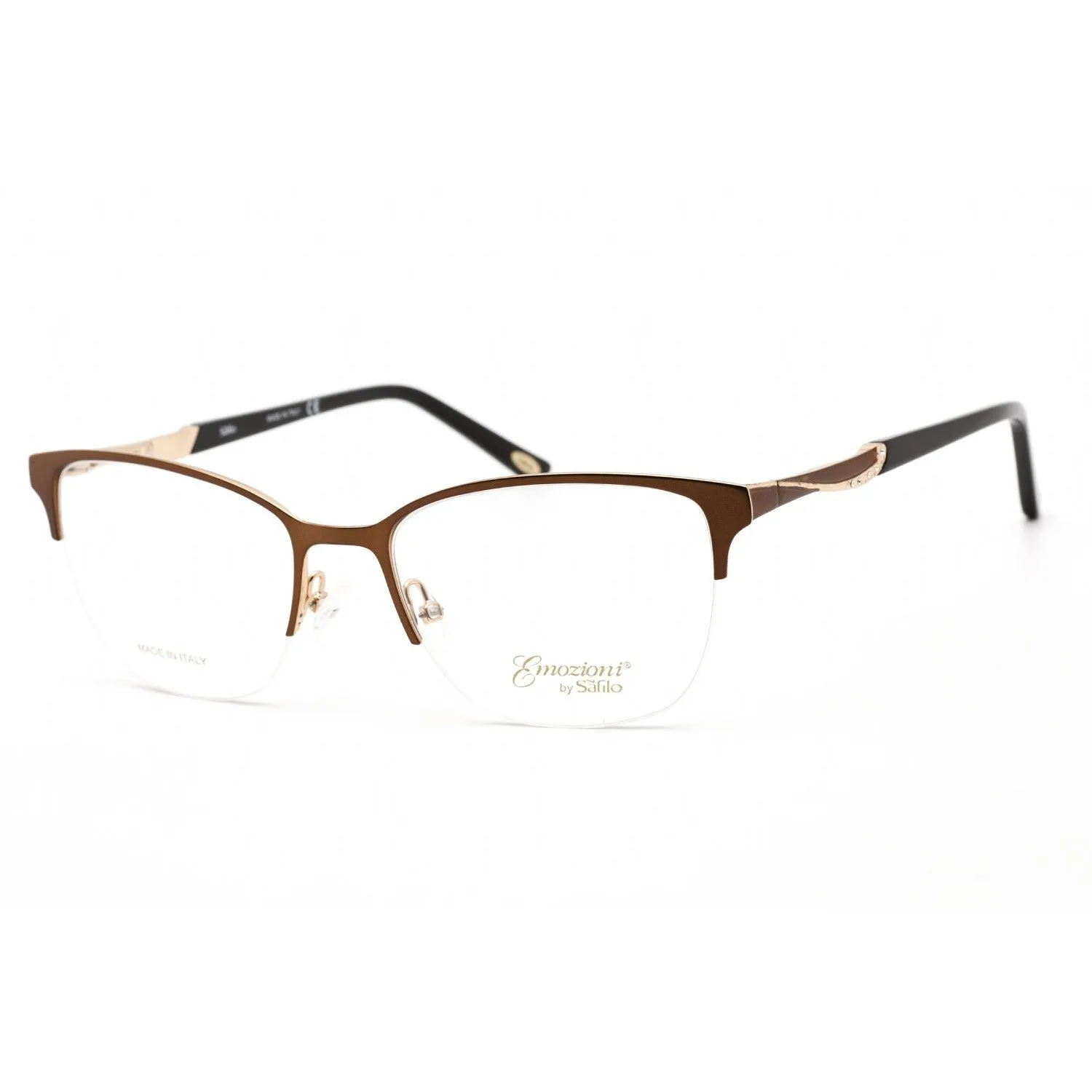 Emozioni EM 4396 Eyeglasses Brown Gold / Clear Lens