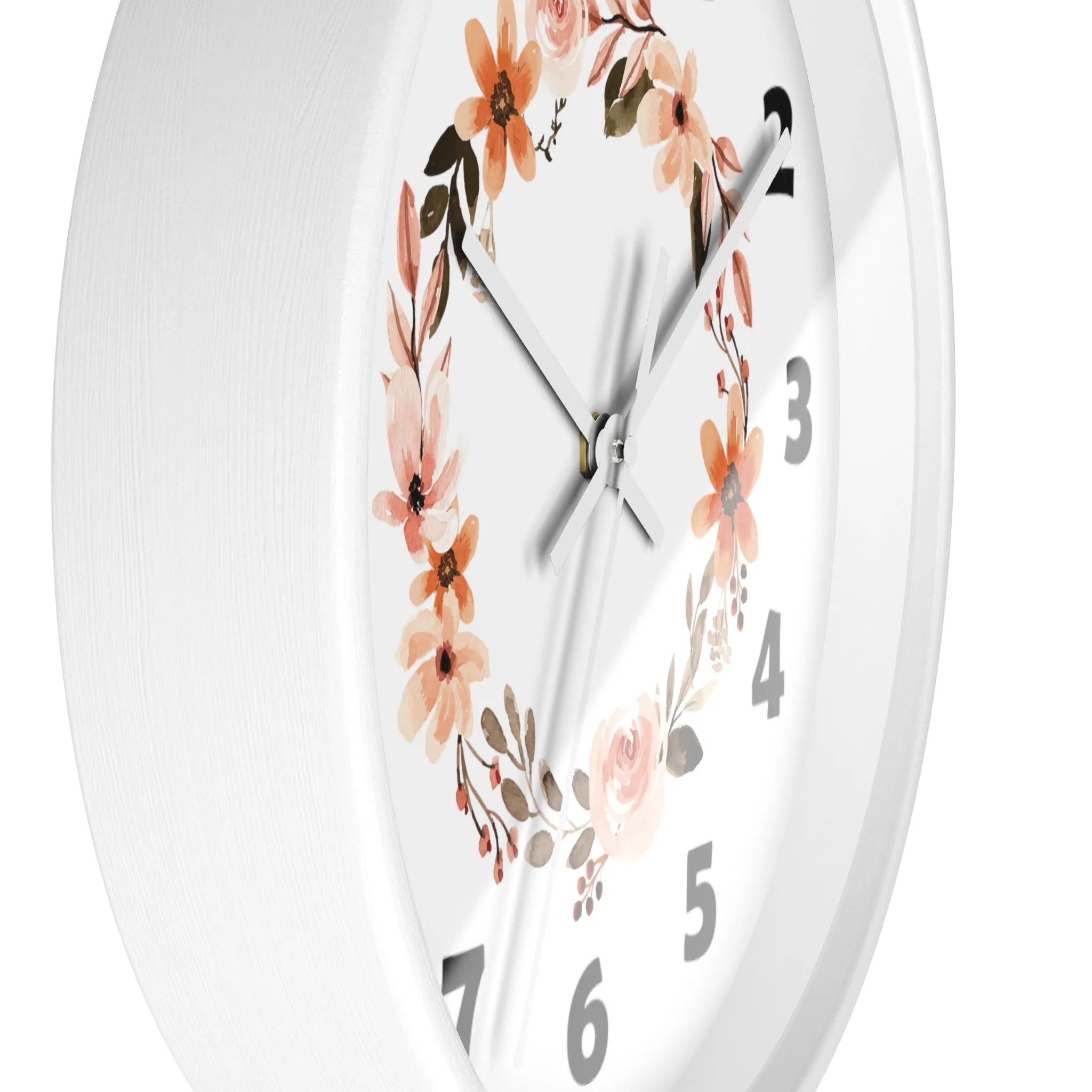 Flower Circle Wall Clock, Flower Ring Wall Clock