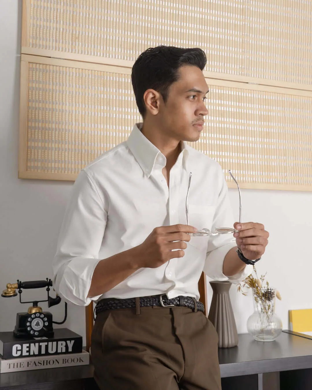 Formal Shirt - Pure White Oxford Button-Down Collar