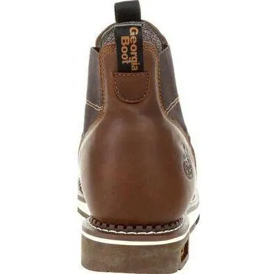 Georgia Men's Wedge Chelsea Soft Toe WP Wedge Work Boot - Brown - GB00352