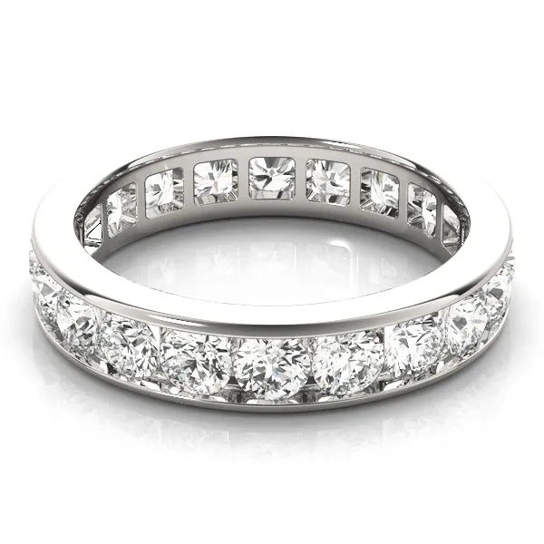 GLORY 4 Carat Channel Set Diamond Eternity Band in 14K/ 18K/ Platinum GIA Graded 25 pointer G Color SI1 Clarity By Mike Nekta SIZE 5.5 to 7