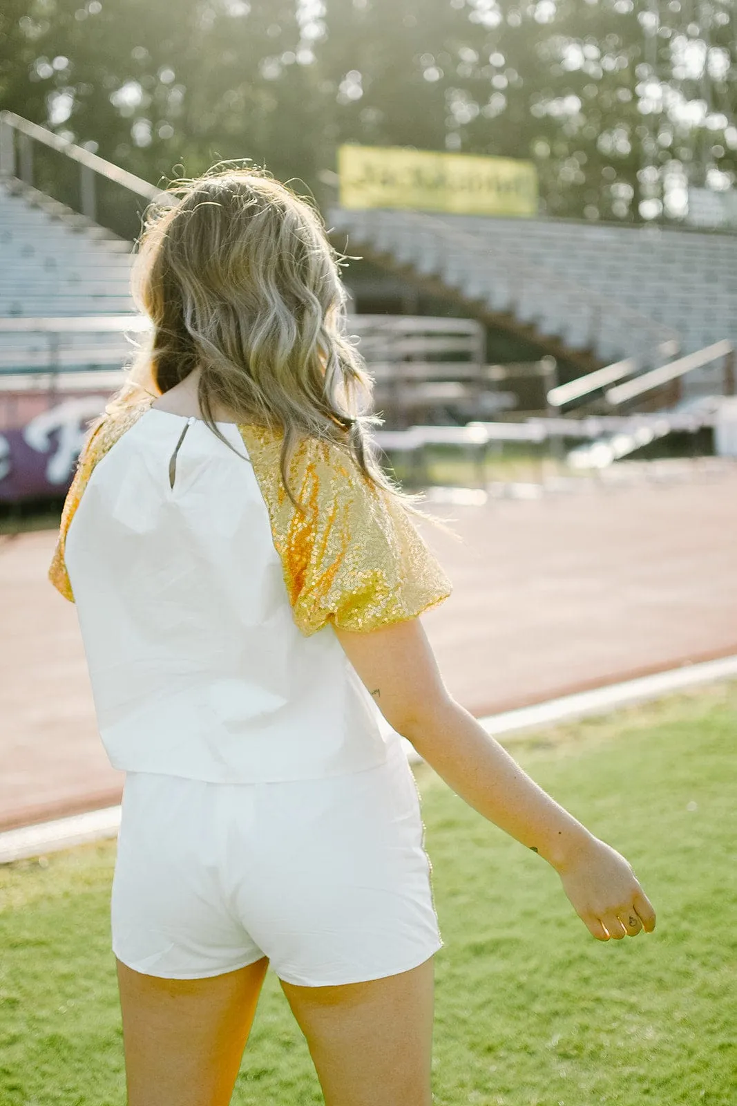 Gold Football Patch Set Shorts