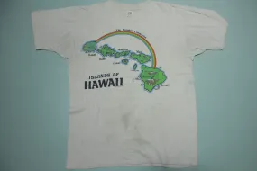 Hawaii Islands Rainbow Connection Vintage 80's Happy Shirt Single Stitch RN 20100 T-Shirt