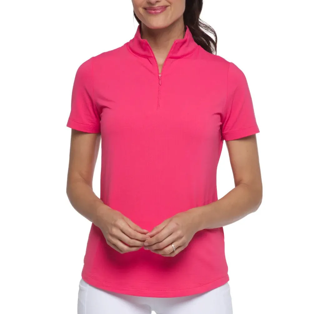 IBKUL Mock Polo Watermelon