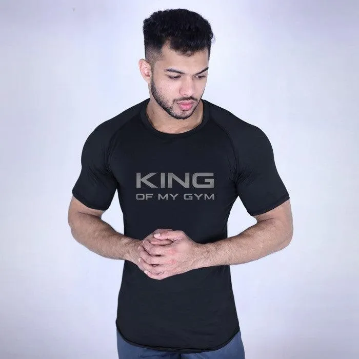 King Of My Gym - Jet Black Tee- Sale