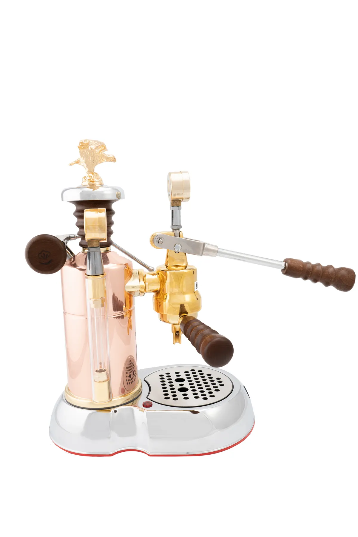 La Pavoni Esperto Edotto (US Version) Lever Espresso Chrome-Copper 16 Cup ESPED-16