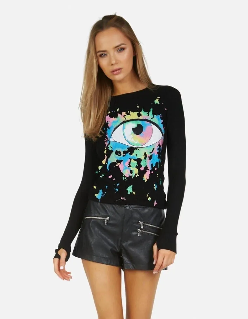 Lauren Moshi McKinley X Watercolor Eye Thermal Top