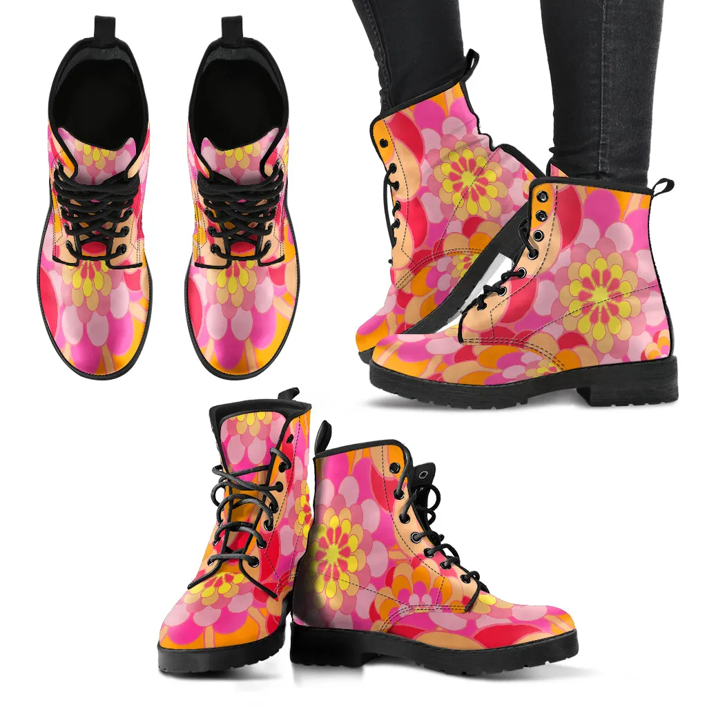 Leather boots - Floral