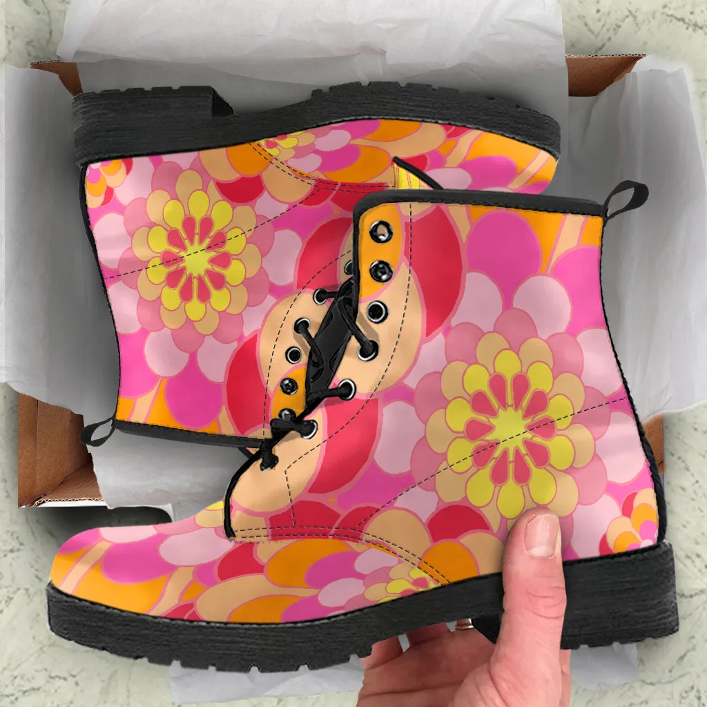 Leather boots - Floral