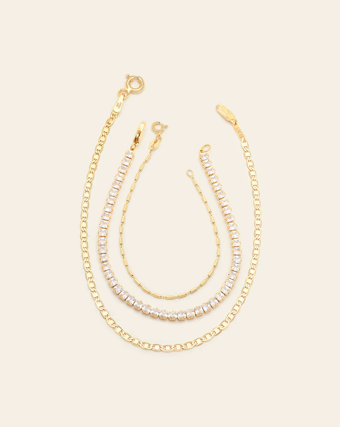 Luxe Bracelet Set - Gold Vermeil/Plated