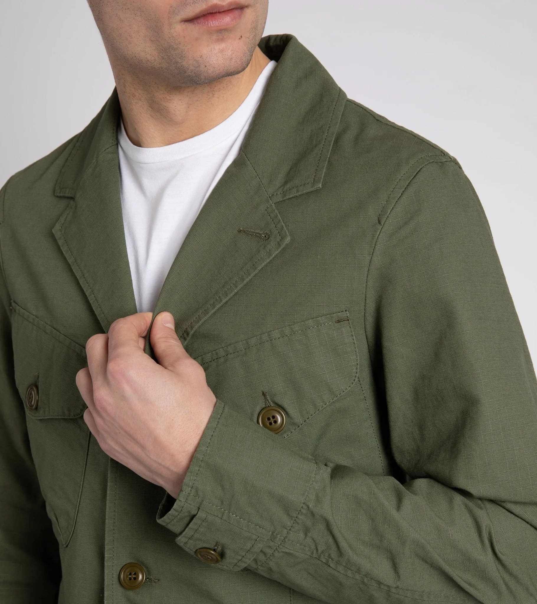 Manifattura Ceccarelli Ripstop Bush Jacket: Olive