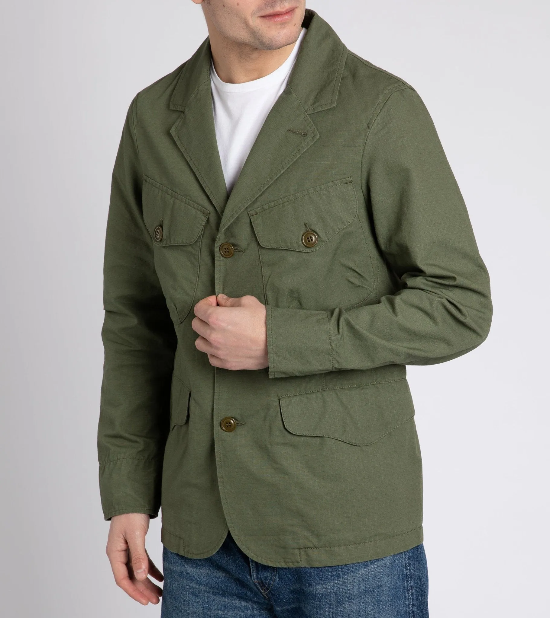 Manifattura Ceccarelli Ripstop Bush Jacket: Olive