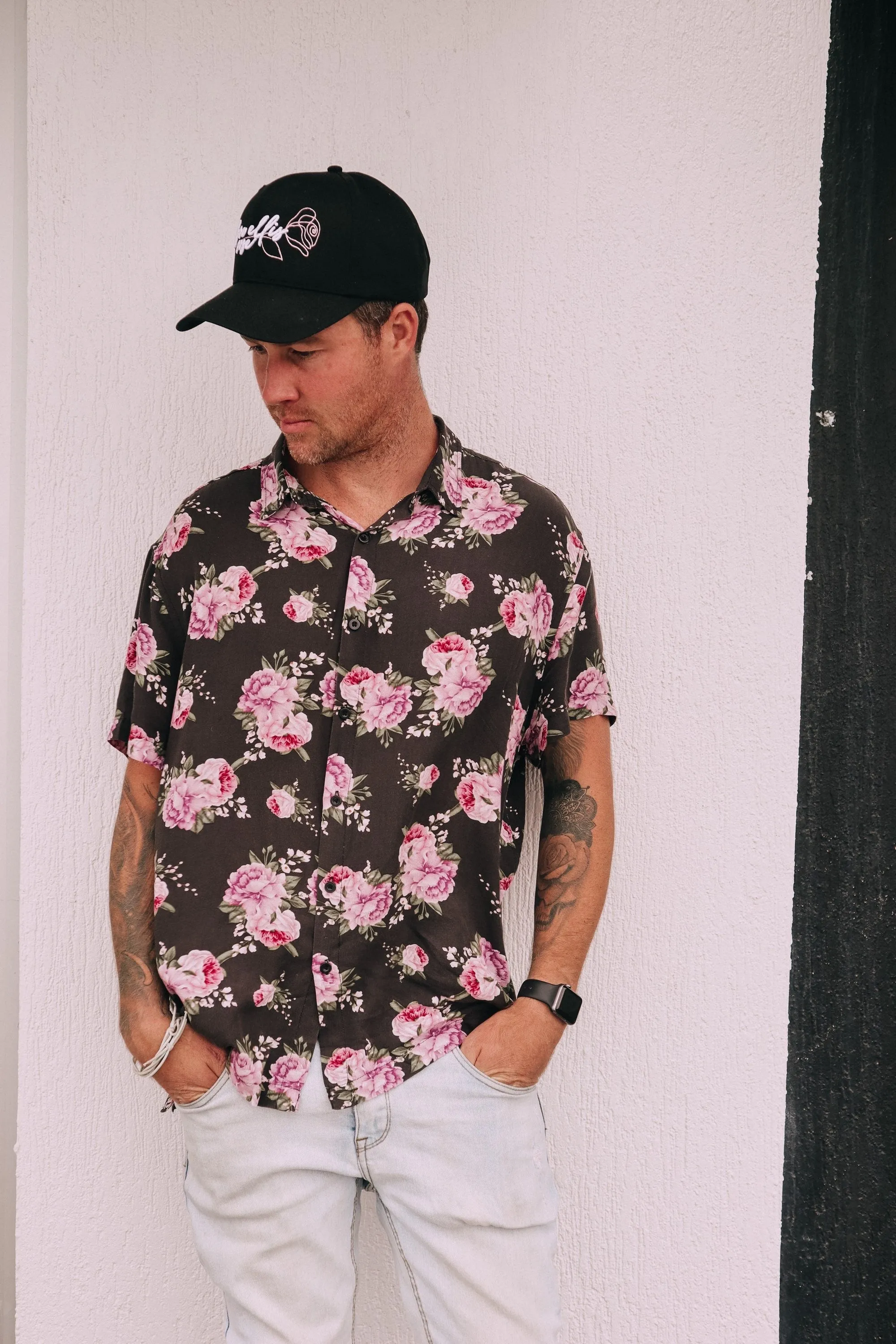 Men's Button Up Shirt - Exclusive Washed Out Print