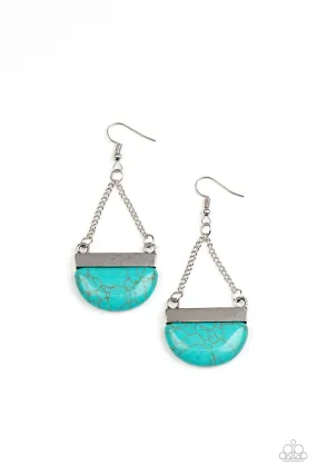 Mesa Mezzanine - Blue Paparazzi Earrings