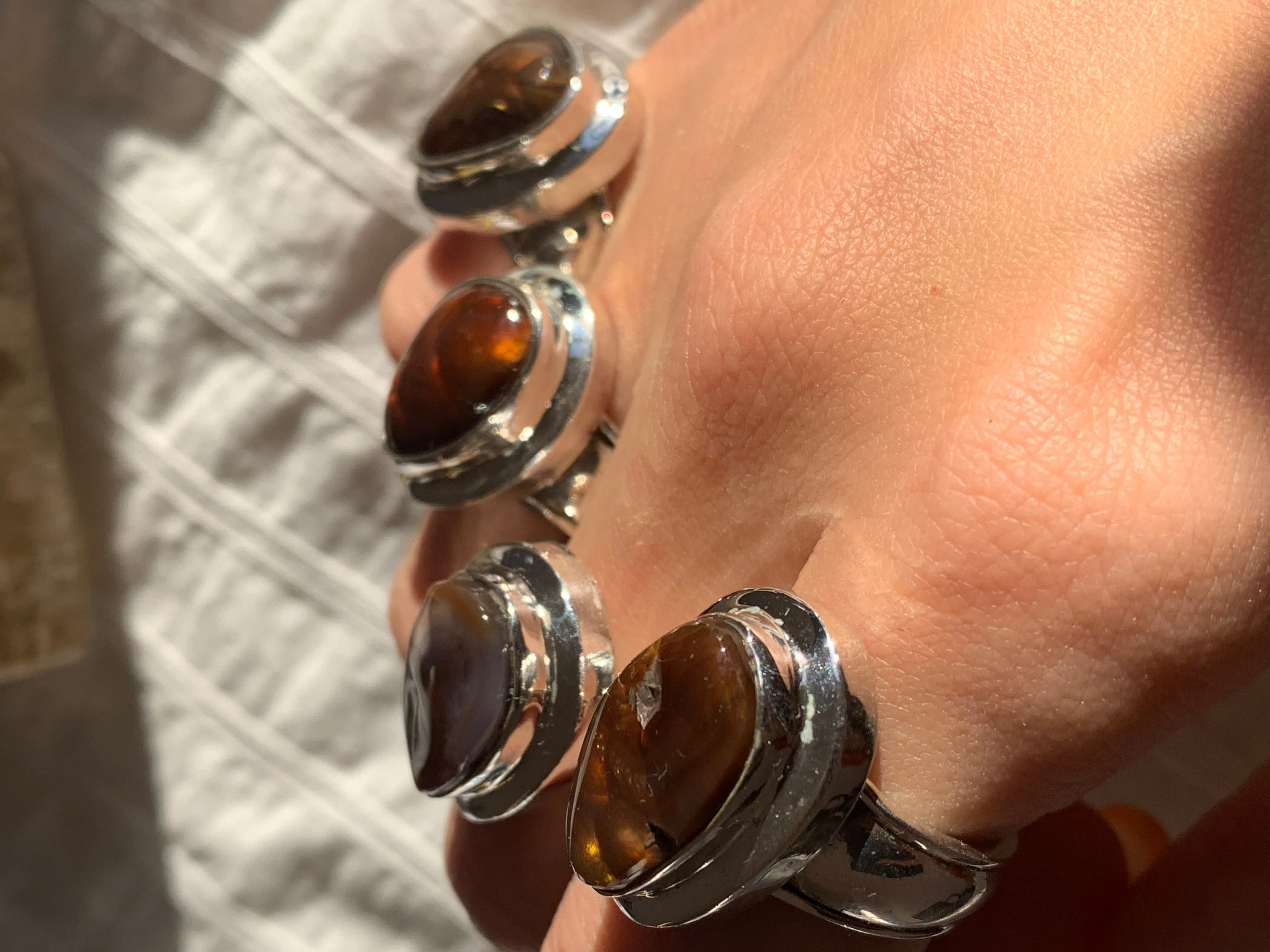 Mexican Fire Agate Otho Ring - Freeform