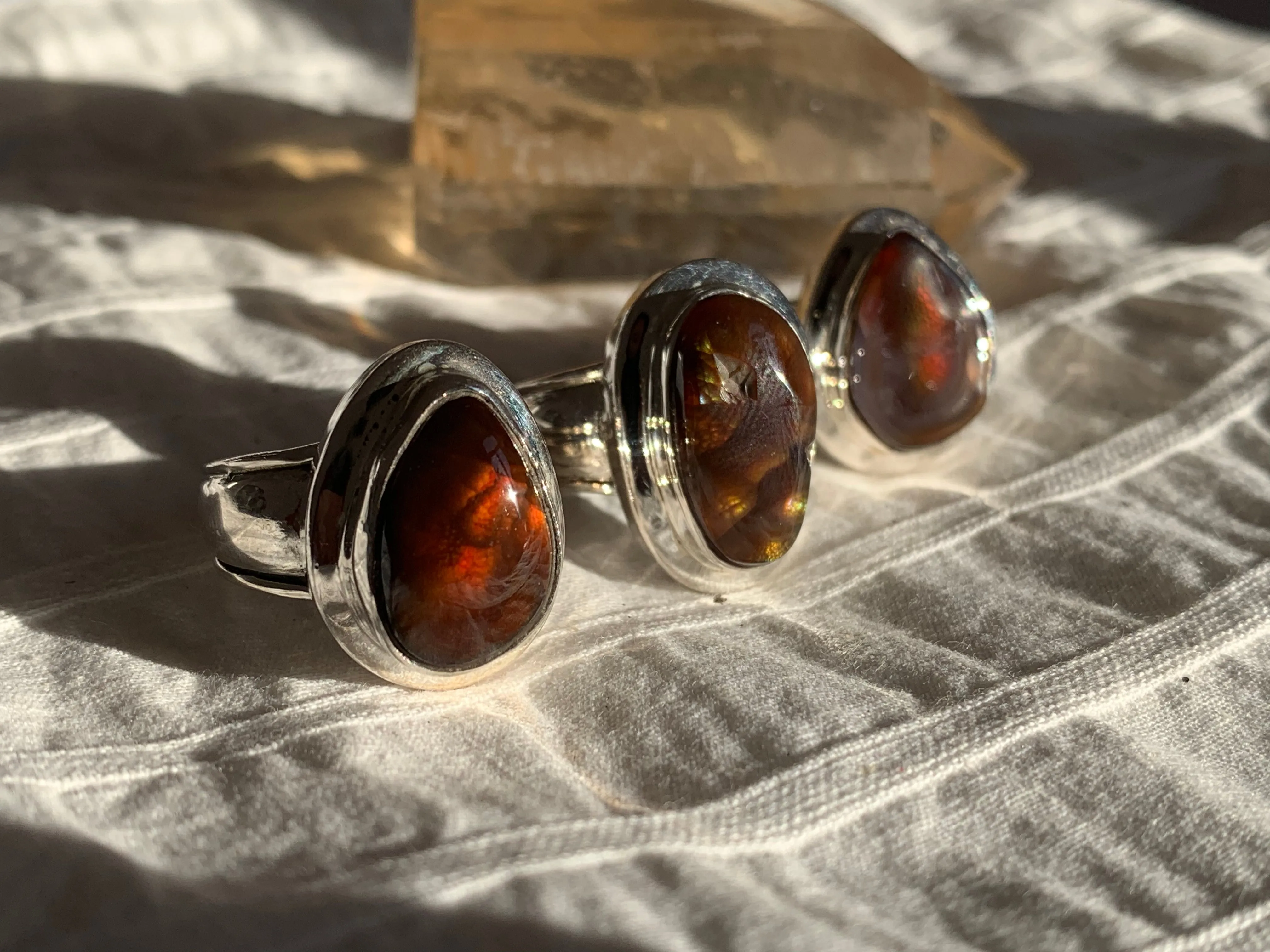 Mexican Fire Agate Otho Ring - Freeform