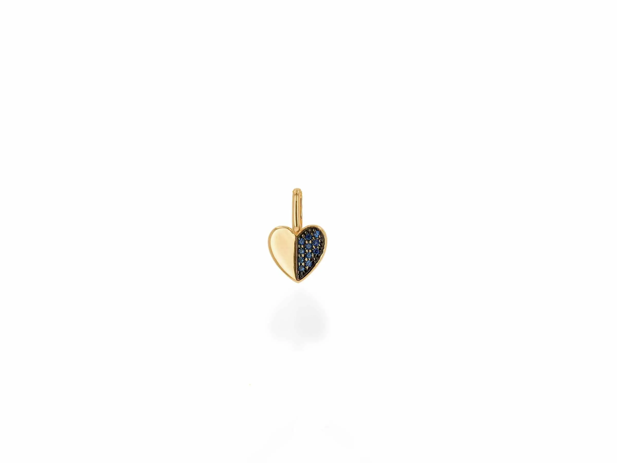 Mini Blue Sapphire Heart Charm