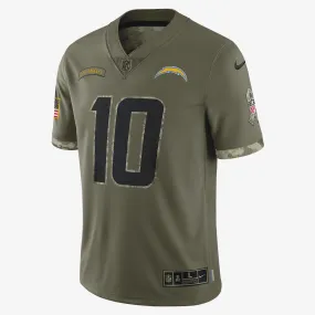 NFL Los Angeles Chargers Salute to Service (Justin Herbert) Men's Limited Football Jersey - Olive