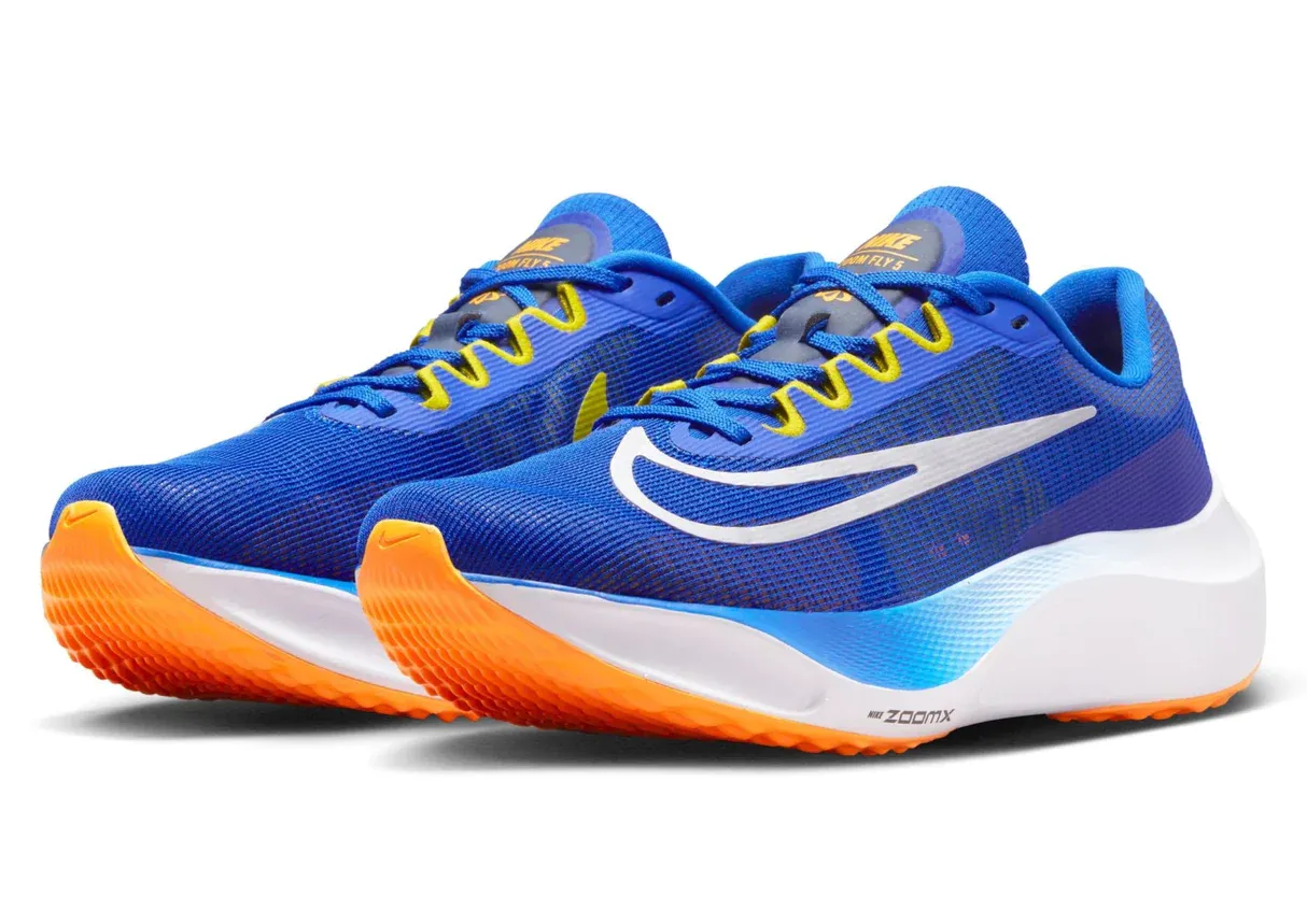 Nike Men's Zoom Fly 5 Shoes - Racer Blue / White / High Voltage / Sundial