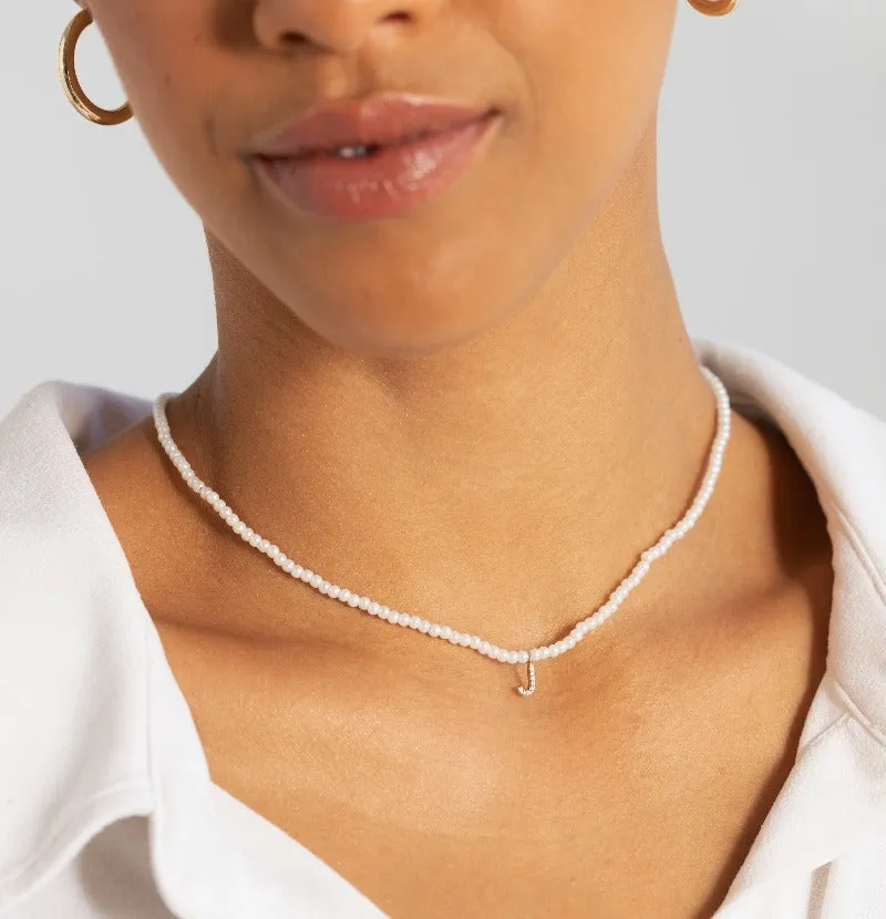 Pearl Initial Necklace