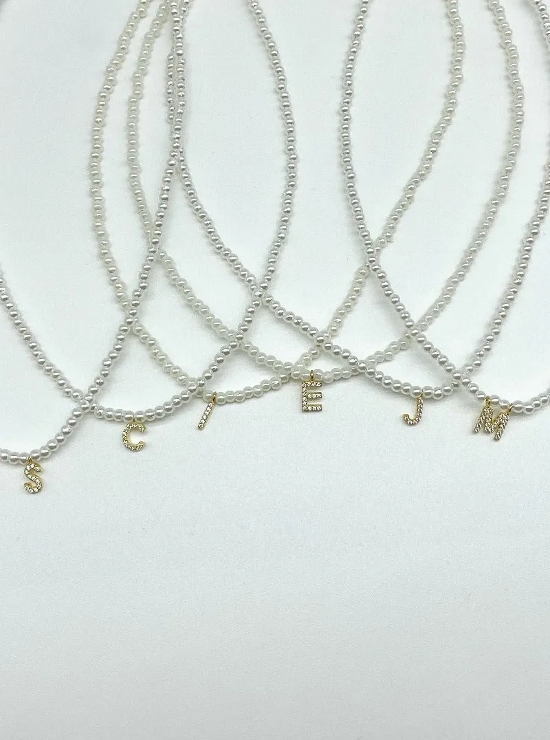 Pearl Initial Necklace