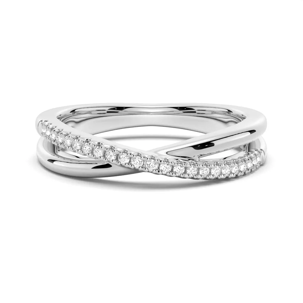 Petite Twist Sterling Silver Wedding Band