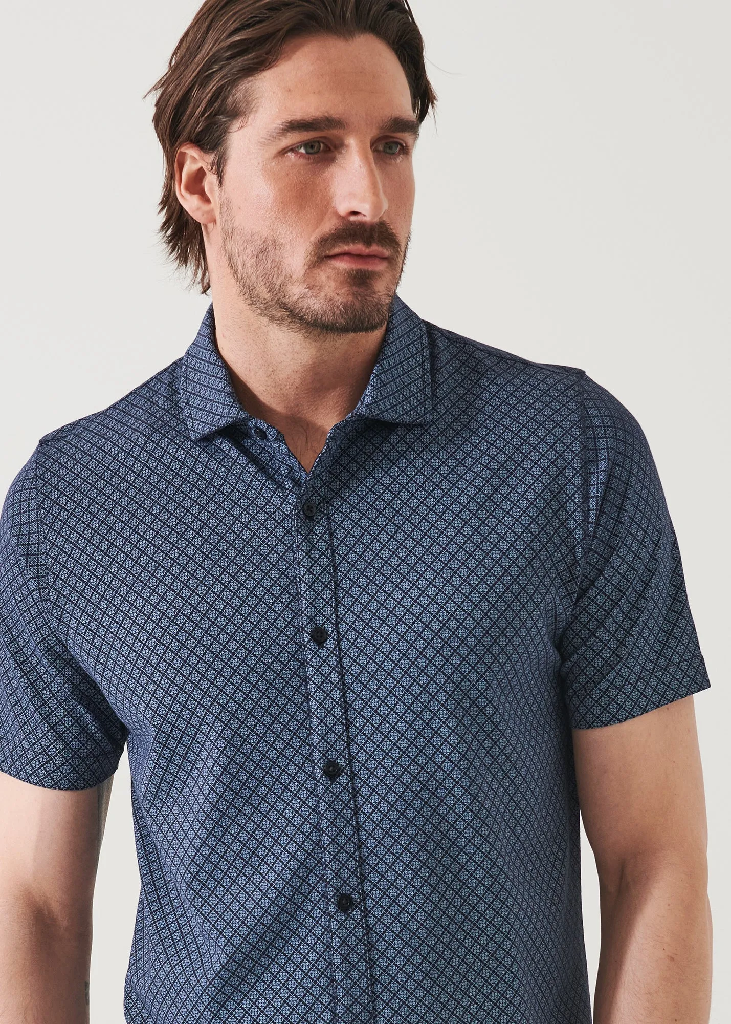 PIMA COTTON STRETCH PRINTED SHIRT