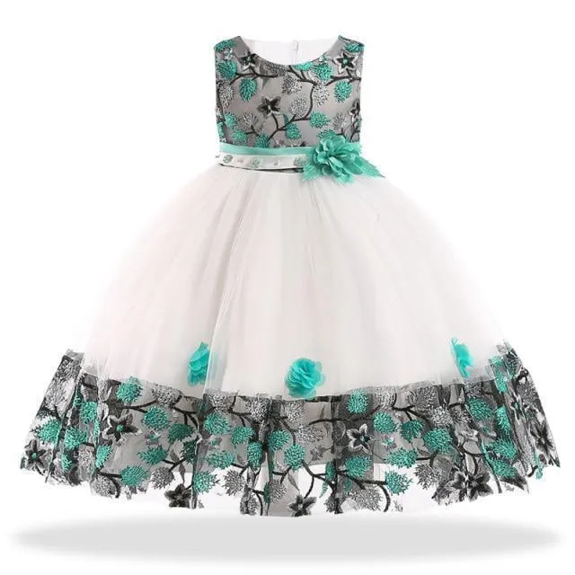 Princess Floral Dress For Girls