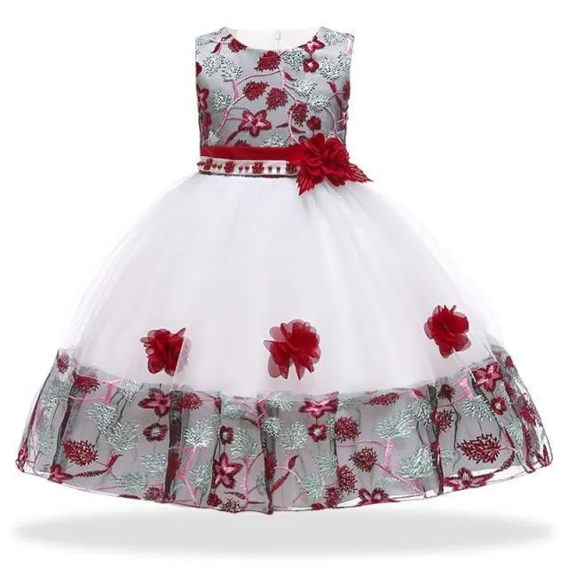 Princess Floral Dress For Girls