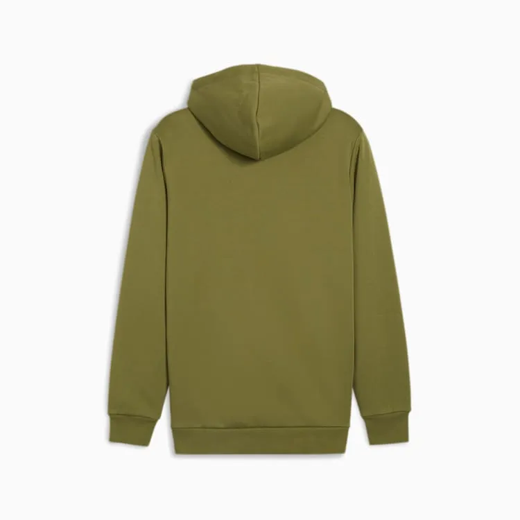 PUMA MENS ESSENTIAL LOGO HOODIE OLIVE