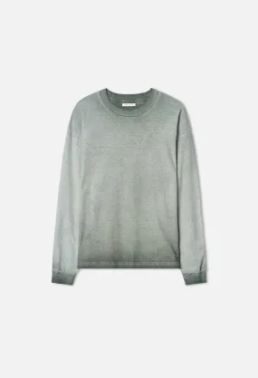 Reversed Cropped LS Tee / Oil Wash Olive