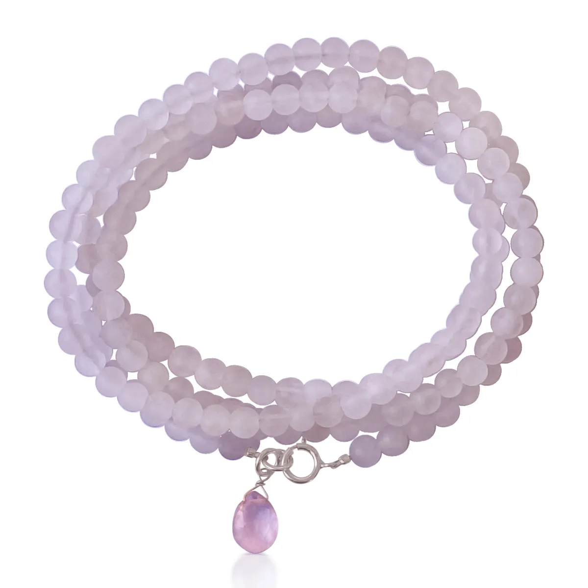 Rose Quartz Wrap Bracelet for Gratitude, Compassion and Healing Your Heart