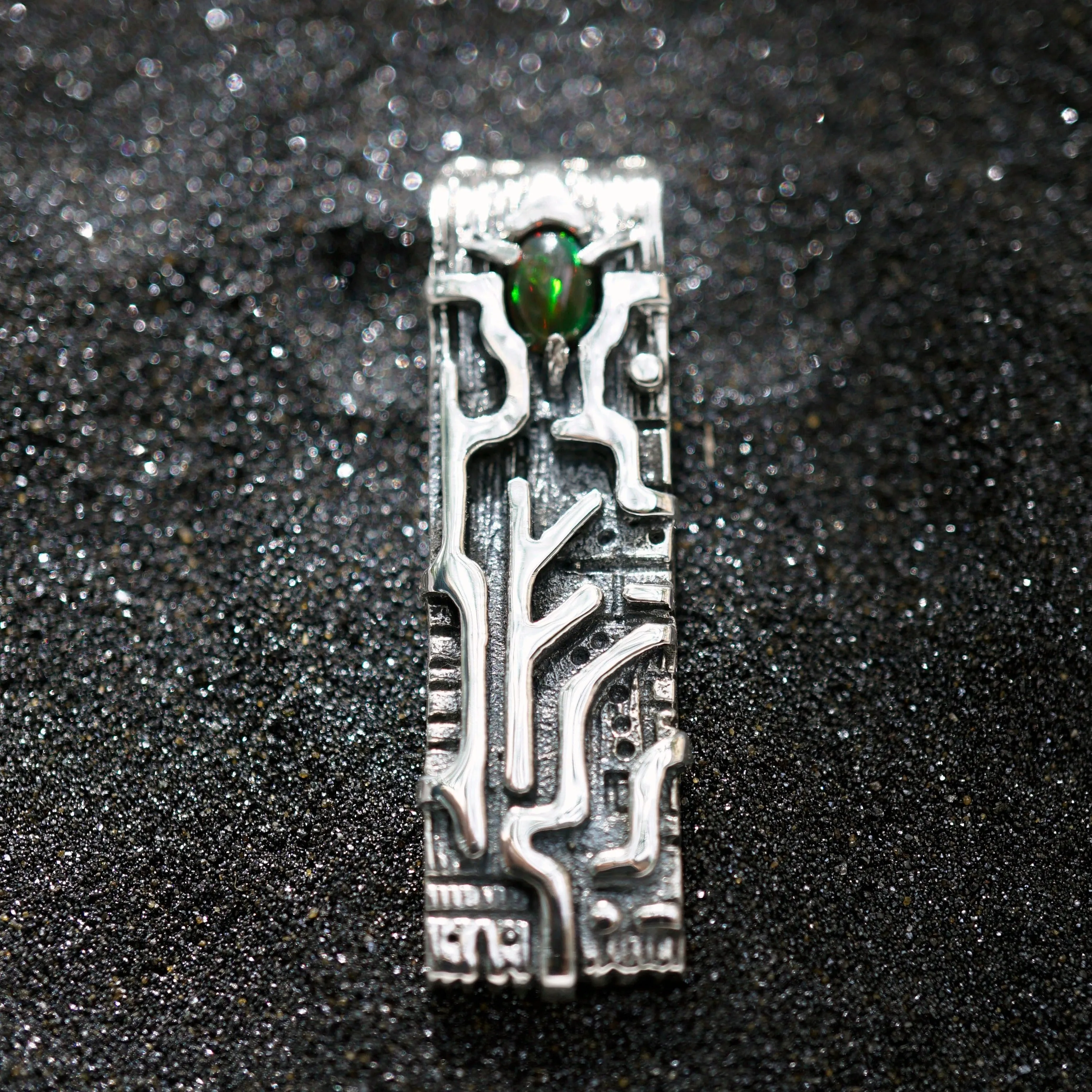 Rune Opal pendant FEHU