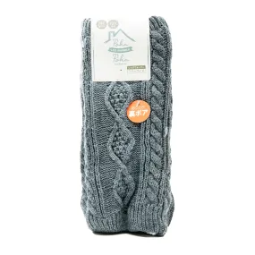 Sherpa Fleece Lining Cable Knit Leg Warmer