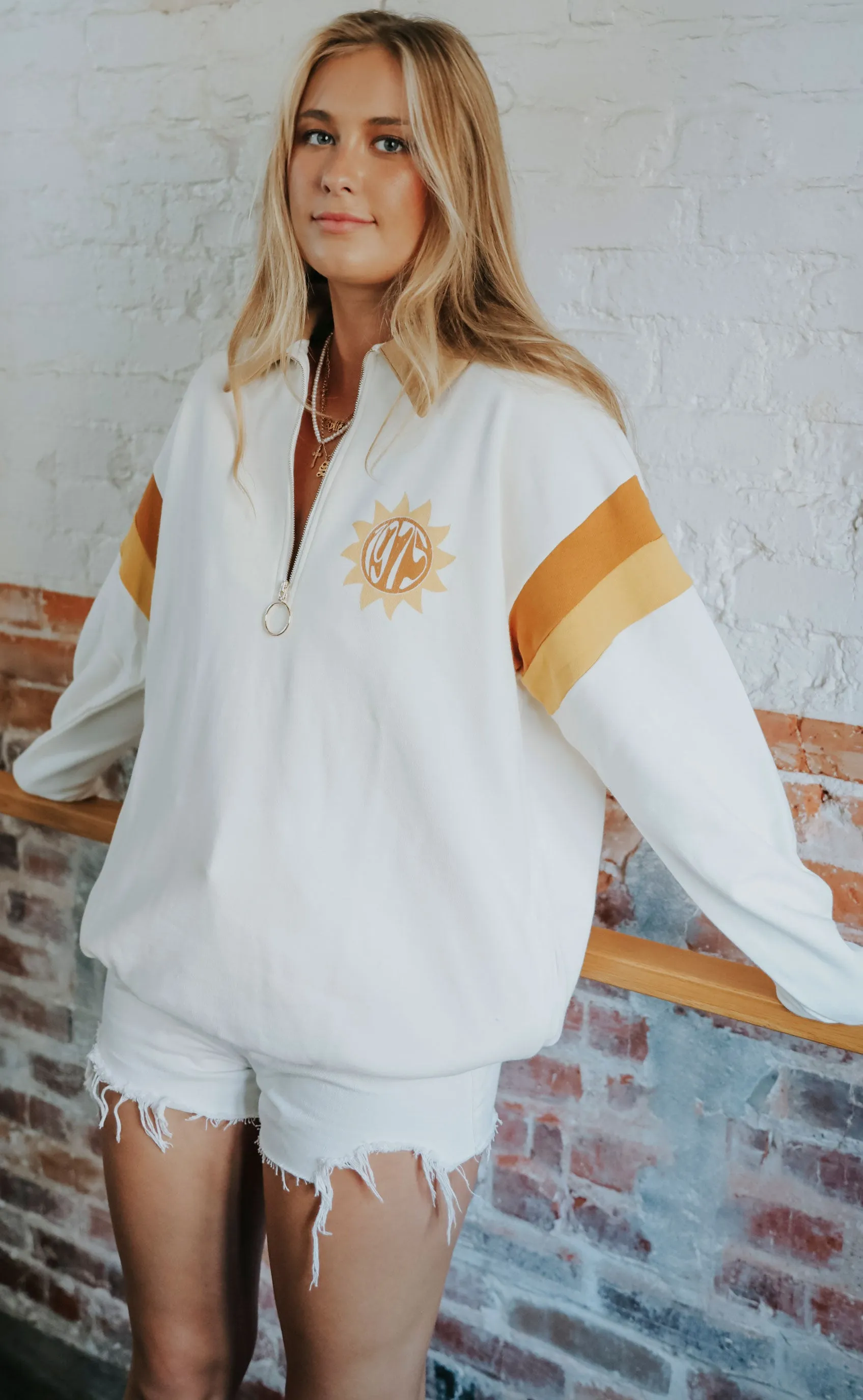 show me your mumu: benny half zip sweatshirt