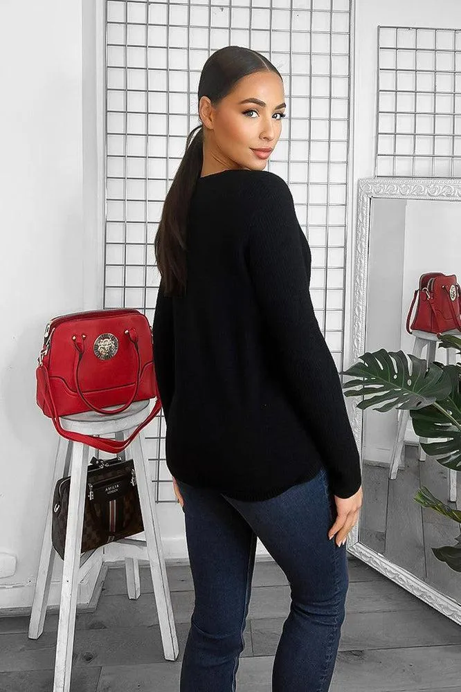 Soft Knit V-Neck Classic Pullover