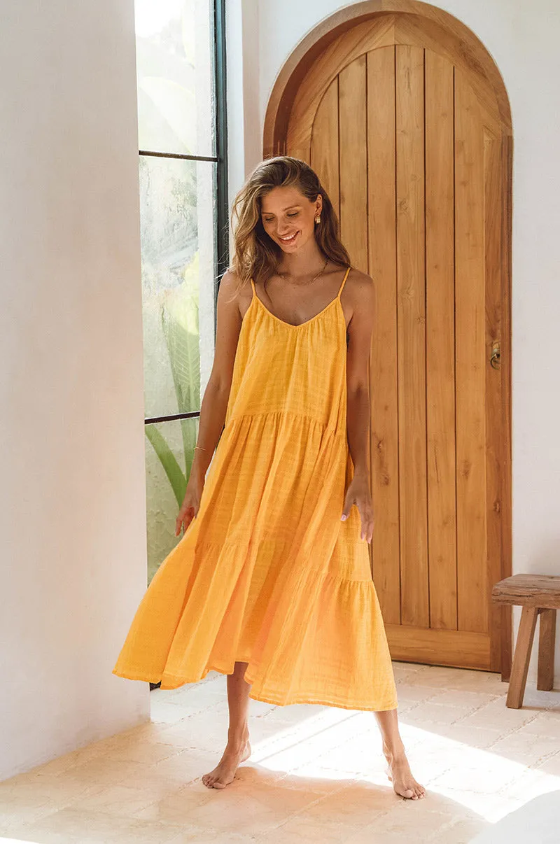 SOLANA Midi Dress - dandelion cotton