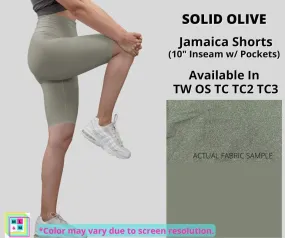 Solid Olive 10 Jamaica Shorts