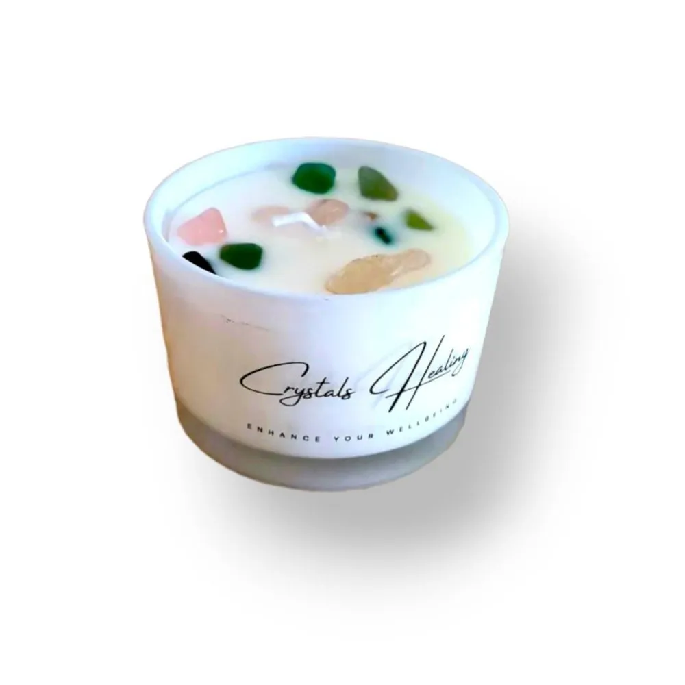 Soy Wax Candle with Crystals - Harmony