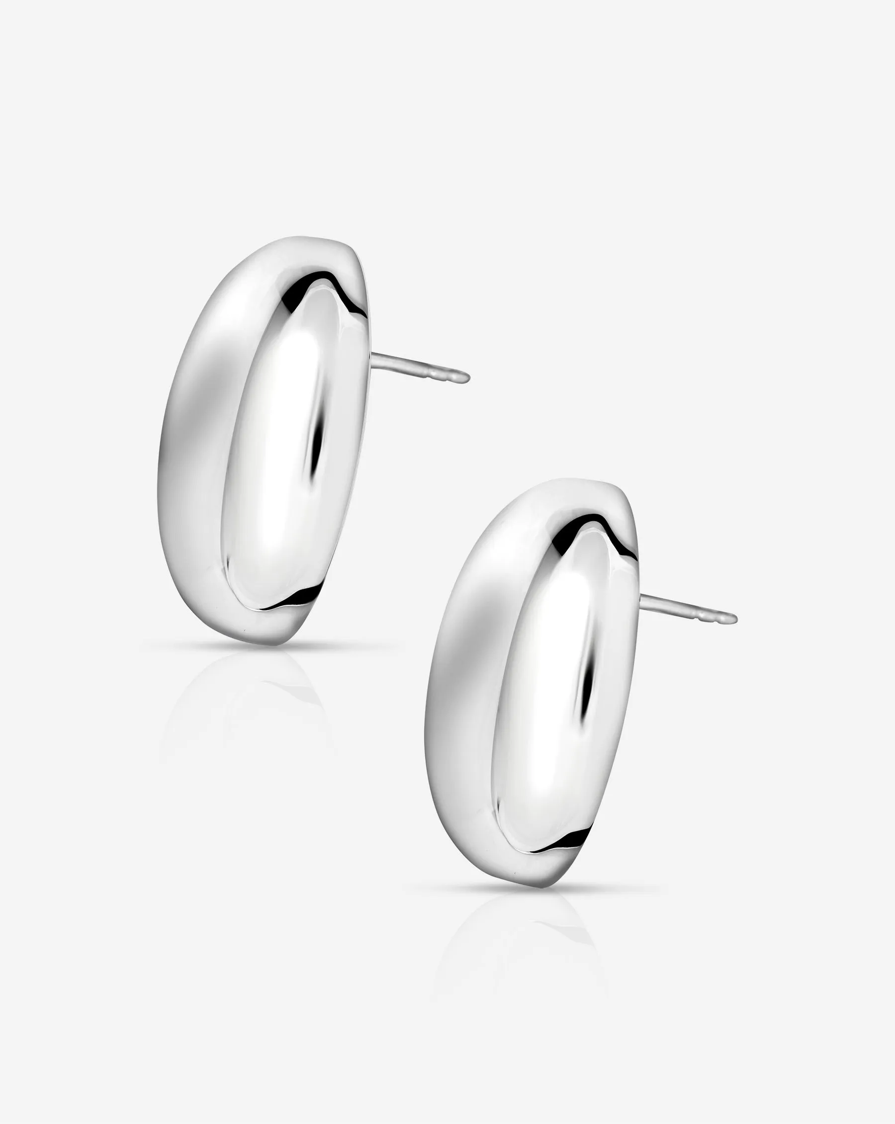 Statement Sterling - Round Cloud Studs