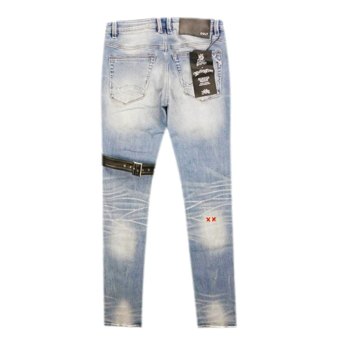 Studded Ripped Denim (Light Blue) /C1