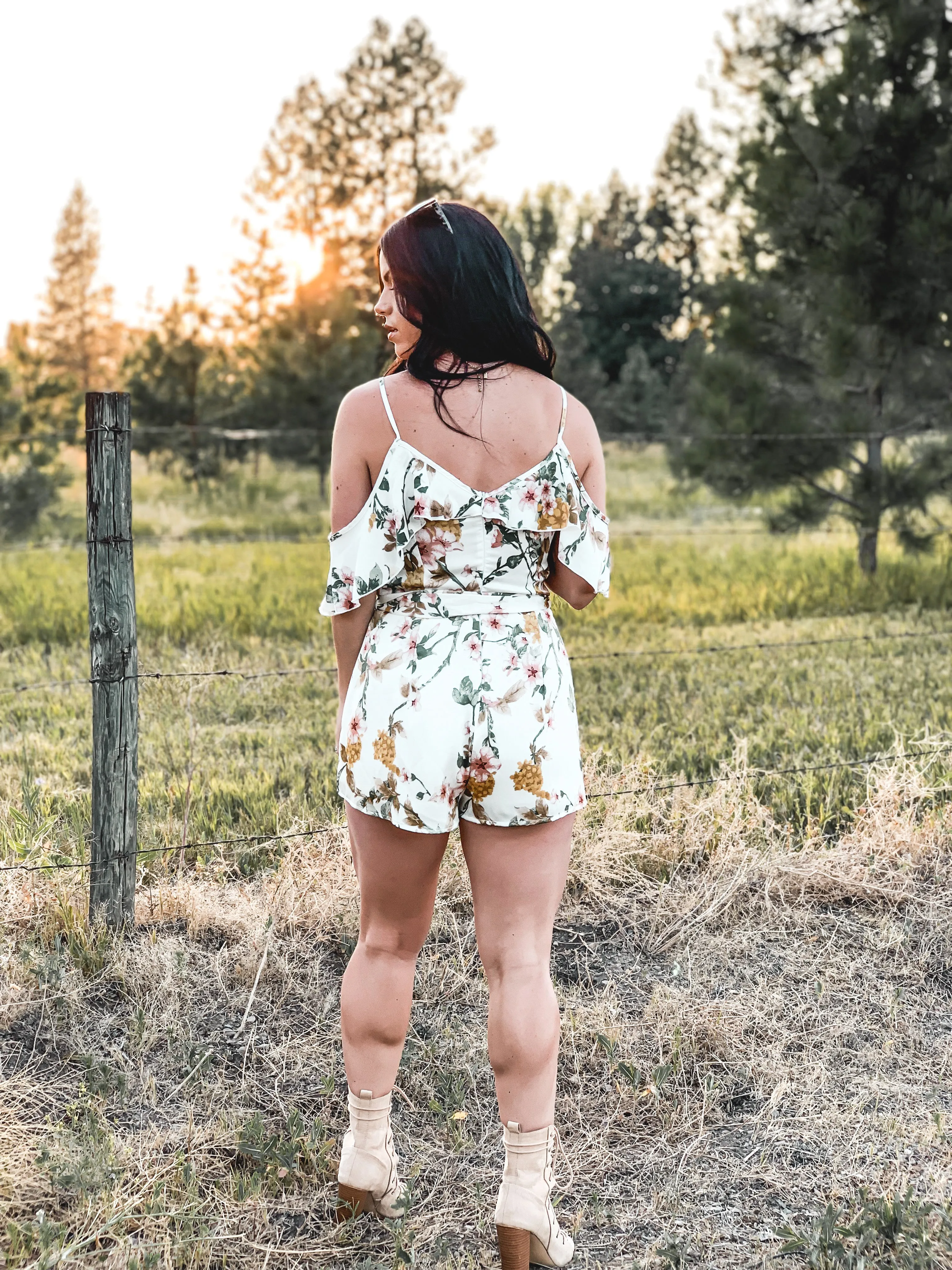 Sweet as Honey Floral Romper