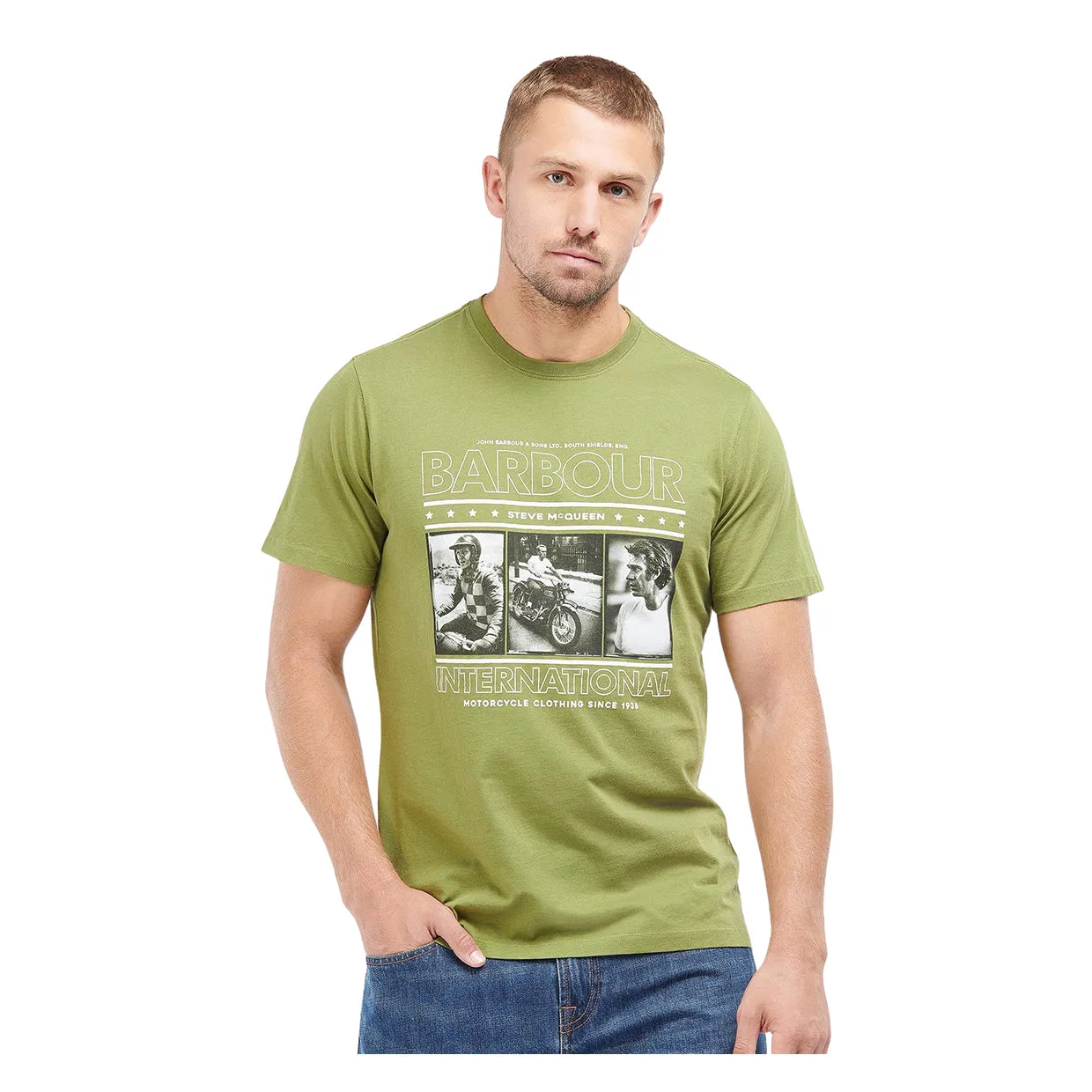 T-shirt Barbour International Steve McQueen Reel Verde