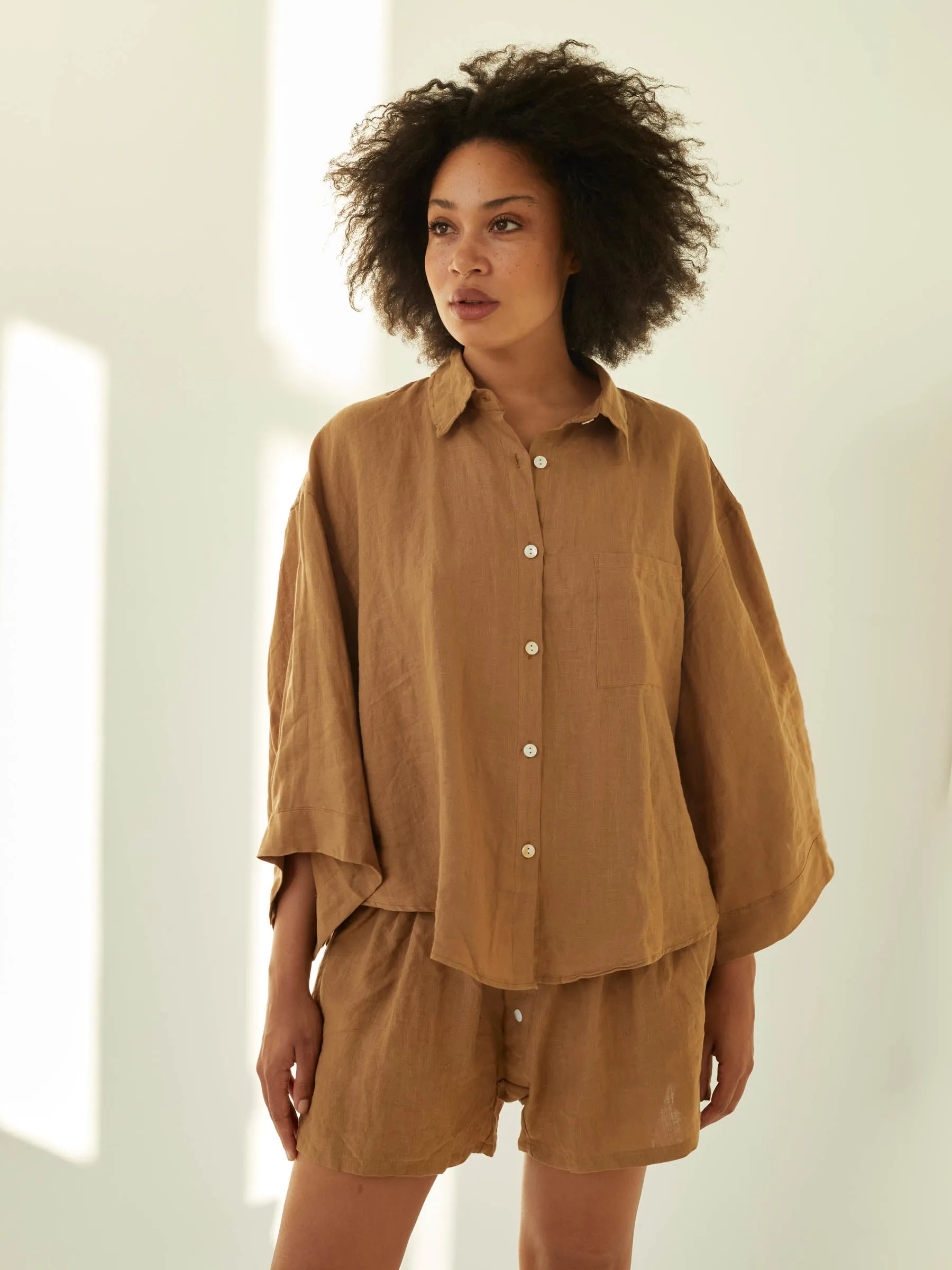 The 03 Linen Loungewear Set Short