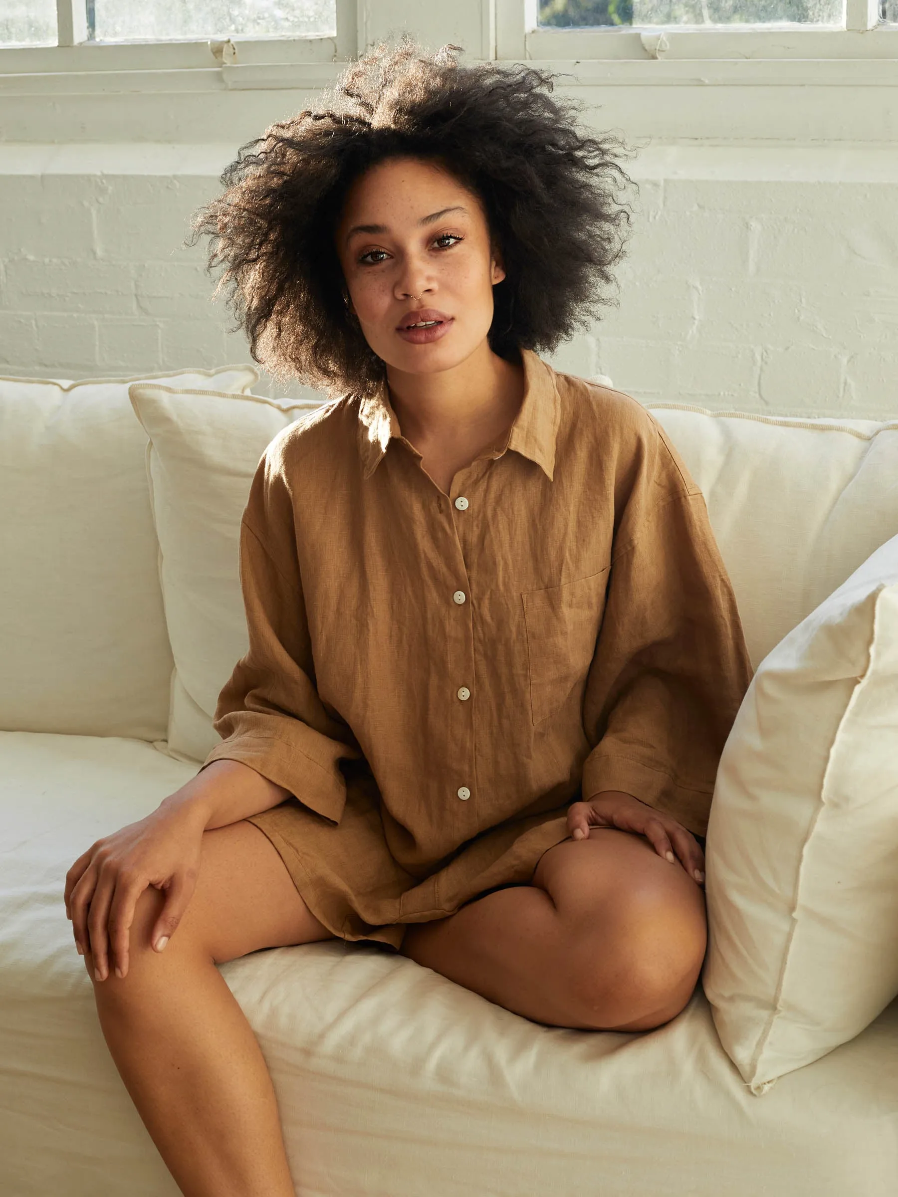 The 03 Linen Loungewear Set Short